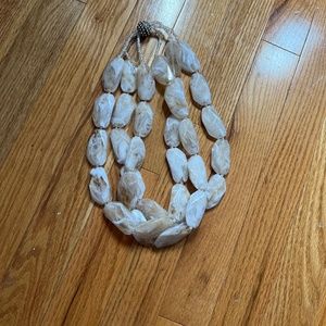 Marble stone  3 layer necklace